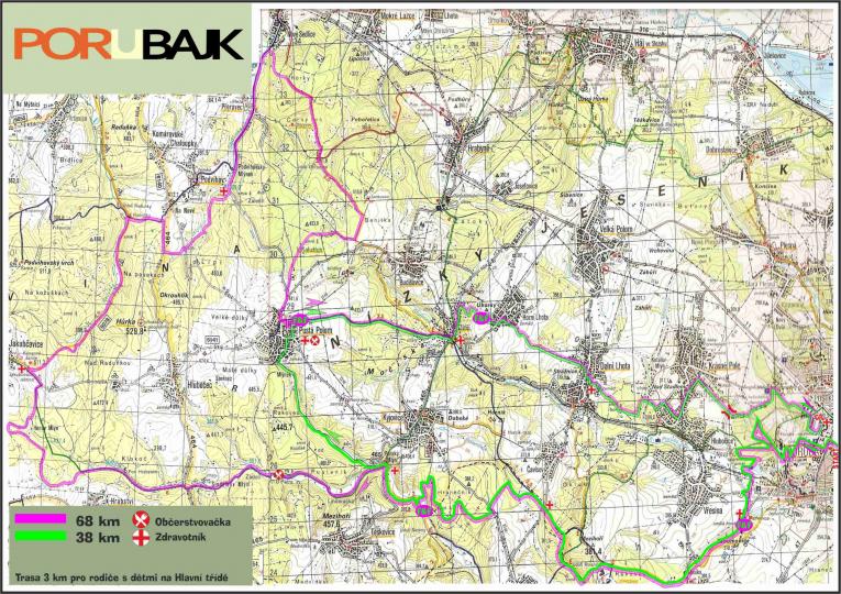 Mapa trasy Porubajk MTB 2023